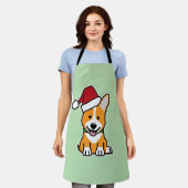 Tablier chiot de chien Corgi chapeau de Père Noël de Noël  (Porté)