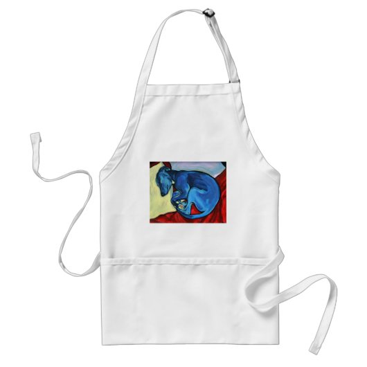 Tablier "Chiot du whippet des bleus layette (Devant)