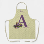 Tablier Chiots Beagle Papillons Monogramme Initiale A Nom  (Recto)