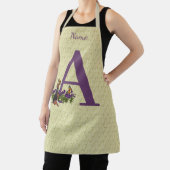 Tablier Chiots Beagle Papillons Monogramme Initiale A Nom  (Insitu)