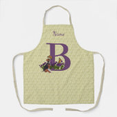 Tablier Chiots Beagle Papillons Monogramme Initiale B Nom  (Recto)