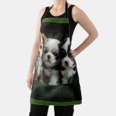 Tablier Chiots super mignons sur le canapé 2 (Insitu)