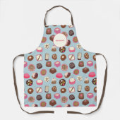 Tablier Chocolat Bonbons Confiserie Nom personnalisé (Recto)