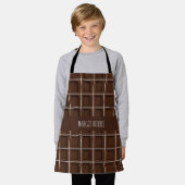 Tablier Chocolat Creami Una Quadrata Motif moderne (Porté)