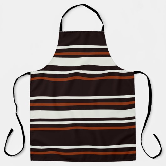 Tablier Chocolat foncé rayures Brown (Recto)