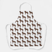 Tablier Chocolat Labrador Retriever Cute Lab Chien Motif (Recto)