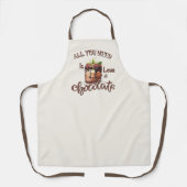 Tablier Chocolat Love Cuisine de gâteau (Recto)