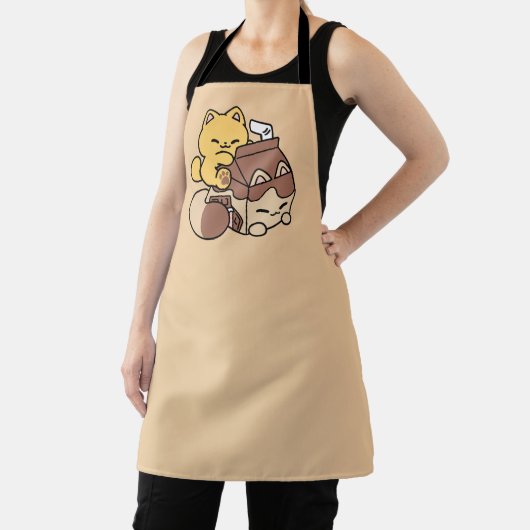 Tablier Chocolate Milk Sipping on Bliss – Kawaii Cat Food (Insitu)