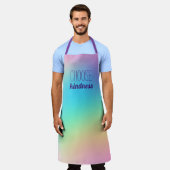 Tablier "Choose Kindness" Pastel Rainbow dégradent (Porté)