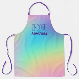 Tablier "Choose Kindness" Pastel Rainbow dégradent