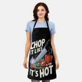 Tablier Chop It Like It’s Hot - Drôle Cuisine Design (Porté)