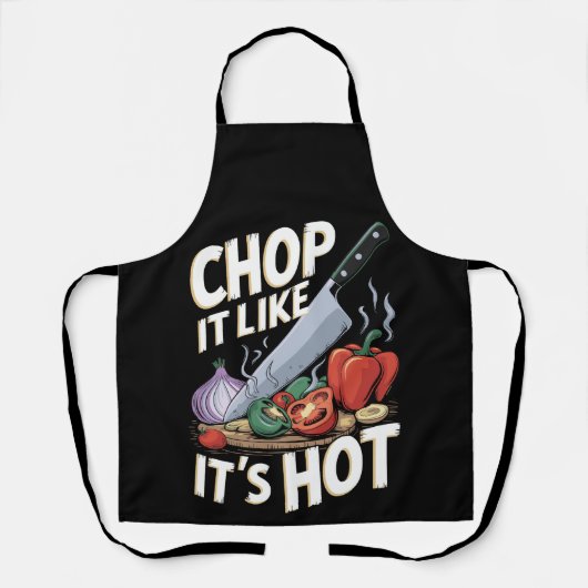 Tablier Chop It Like It’s Hot - Drôle Cuisine Design (Recto)