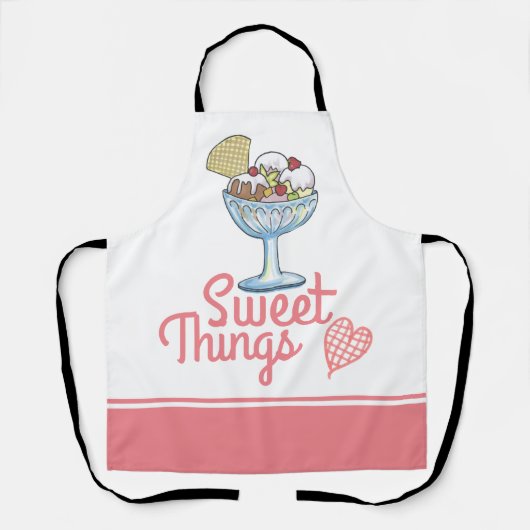 Tablier Chose douce Crème glacée Sundae Dessert Cute (Recto)