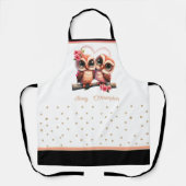 Tablier Chou mignonne paire dans amour Valentine noms pers (Recto)