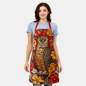 Tablier Chouette À Rayures Et Fleurs De Zinnia (Porté)
