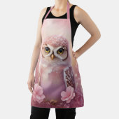 Tablier Chouette à terrière rose (Insitu)