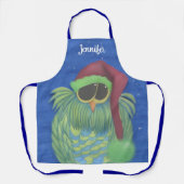 Tablier Chouette adorable avec chapeau de Santa (Recto)