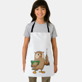 Tablier Chouette comme enseignant avec livre et pointeur (Insitu)