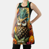 Tablier Chouette d'ananas serène mignonne Imaginaire (Insitu)