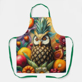 Tablier Chouette d'ananas serène mignonne Imaginaire (Recto)