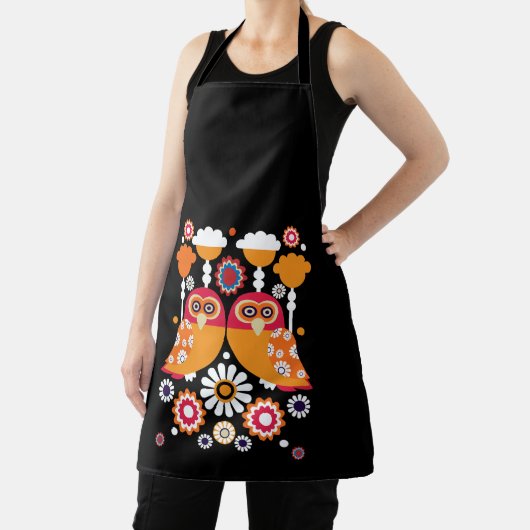 Tablier Chouette d'art populaire (Insitu)