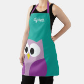 Tablier Chouette de dessin mignonne aux grands yeux - Nom  (Insitu)