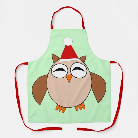 Tablier Chouette de Noël (Recto)
