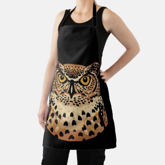 Tablier Chouette d'or pour Halloween, Thanksgiving, Automn (Insitu)