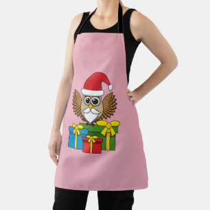 Tablier Chouette du Père Noël avec présents