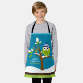 Tablier Chouette Hanoukka & Minorah Snowy Tree pour enfant (Porté)