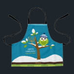 Tablier Chouette Hanoukka & Minorah Snowy Tree pour enfant<br><div class="desc">Ce Chouette et Menorah d'Hanoukka mignonne et colorée dans un arbre neigeux est totalement amusant! Le style Cartoon coloré ravira les enfants de tous âges, Apron est conçu pour faire sourire les enfants cette saison de vacances. Inclut les mots "Allumez la nuit" et l'espace pour votre nom. Tout le texte...</div>