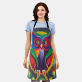 Tablier Chouette holographique couleur mignonne (Porté)