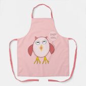 Tablier Chouette petite fille rose mignonne (Recto)
