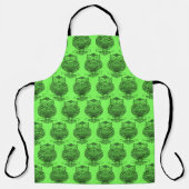 Tablier Chouette (vert néon) - Apron (Recto)