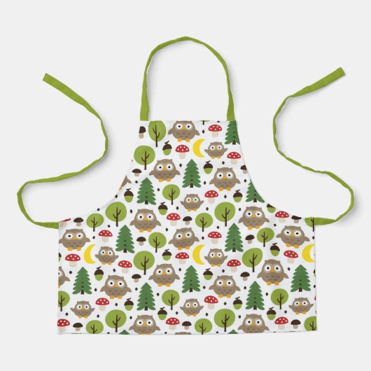 Tablier Chouettes Dans La Forêt (Recto)
