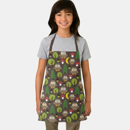 Tablier Chouettes Dans L'Apron De La Forêt (Insitu)