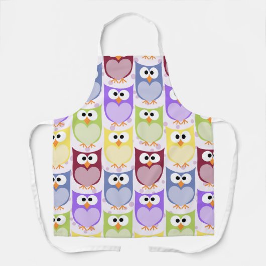 Tablier Chouettes mignonnes, Chouette Motif, Chouettes pou (Recto)