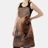 Tablier Chow Chow à l'automne Feuilles automne Inspire (Insitu)