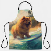 Tablier Chow Chow Beach Plage Surf Peinture (Recto)