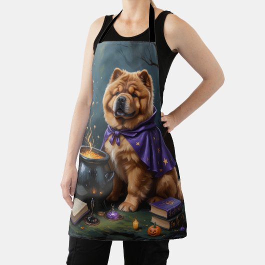 Tablier Chow Chow Chien Peinture Whimsical Halloween (Insitu)