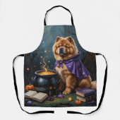 Tablier Chow Chow Chien Peinture Whimsical Halloween (Recto)