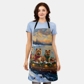 Tablier Chow Chow Christmas Boat Holiday (Porté)