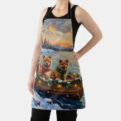 Tablier Chow Chow Christmas Boat Holiday (Insitu)