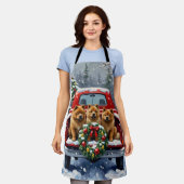 Tablier Chow Chow Christmas Red Truck Holiday (Porté)