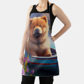 Tablier Chow Chow sur une pagaie : une aventure Pittoresqu (Insitu)