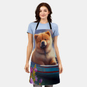 Tablier Chow Chow sur une pagaie : une aventure Pittoresqu (Porté)