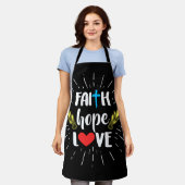 Tablier Christian Apron - Foi Hope Love (Porté)