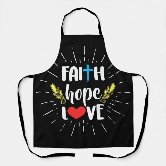 Tablier Christian Apron - Foi Hope Love (Recto)
