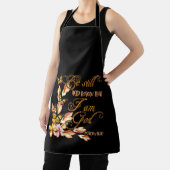 Tablier Christian Bible Verse Psaume 46:10 Fleur Papillon (Insitu)