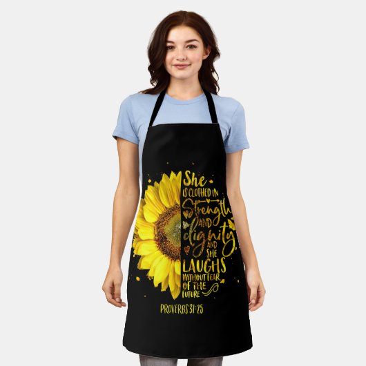 Tablier Christian Bible Verse Scripture Religious (Porté)